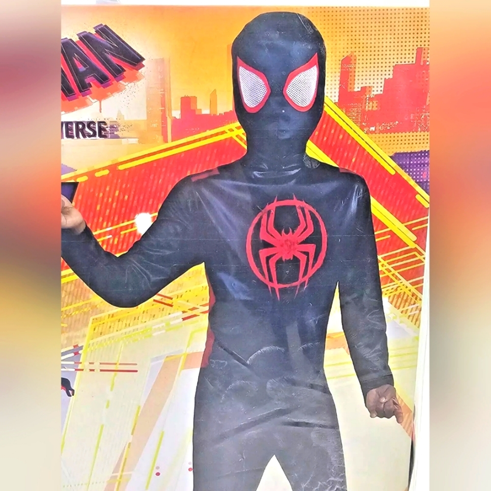 Halloween Costume Pretend Play Dress Up Spider-man Miles Morales Size 6-7, 8 new